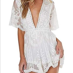 White Lace Romper